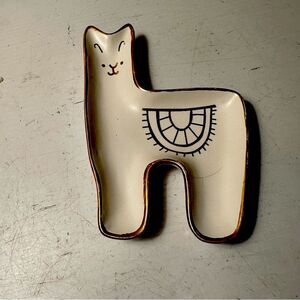 Isaac Jacobs ivory with Gold trim cat Candy Dish or Trinket Dish